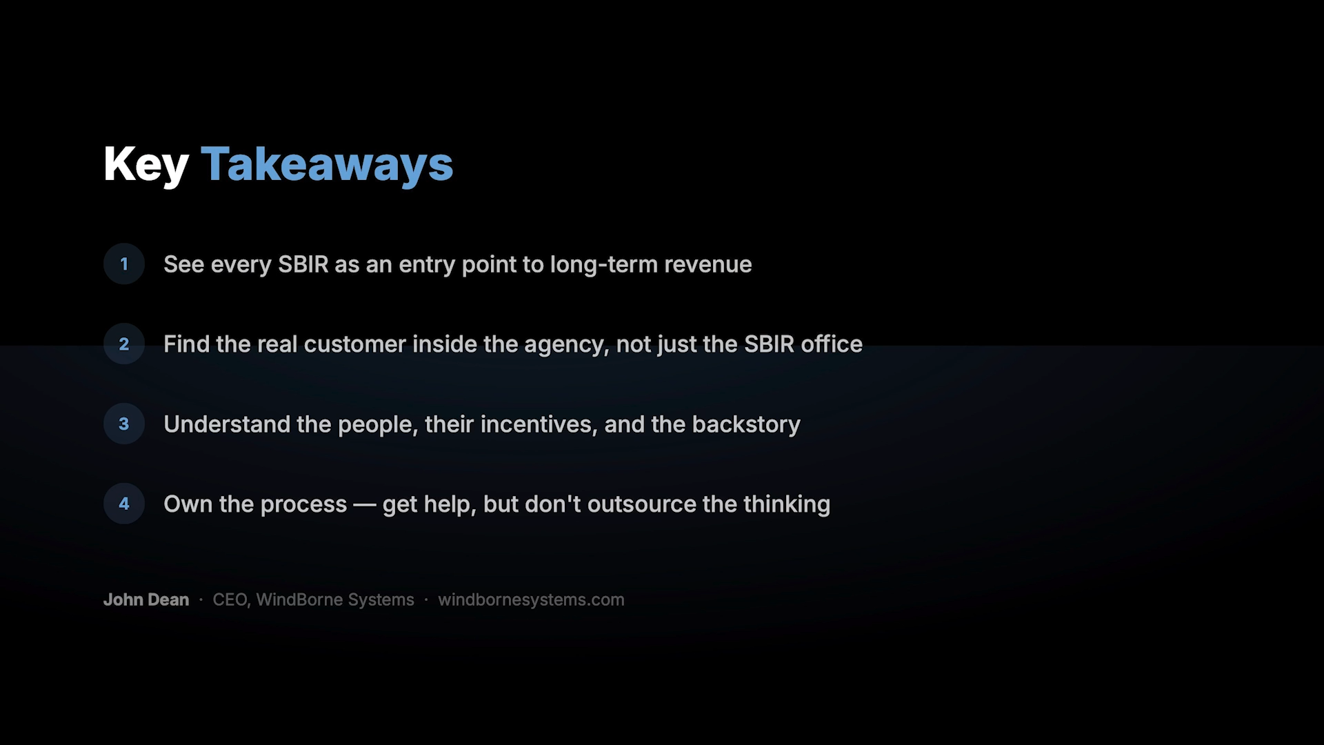 Key takeaways